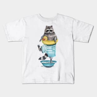 summer Raccoon Kids T-Shirt